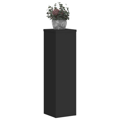 Suportes p/ plantas 2 pcs 17x17x60 cm derivados madeira preto