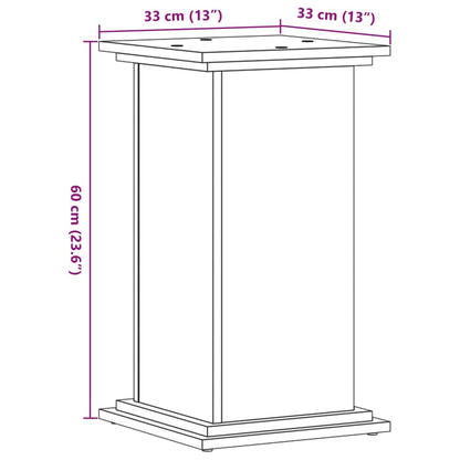 Suporte para plantas 33x33x60 cm derivados de madeira branco