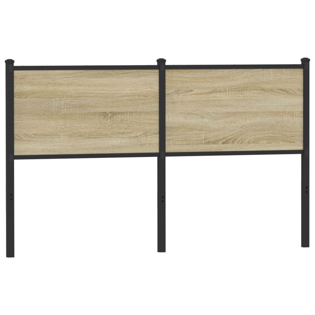 Cabeceira de cama 140 cm derivados madeira/aço carvalho sonoma