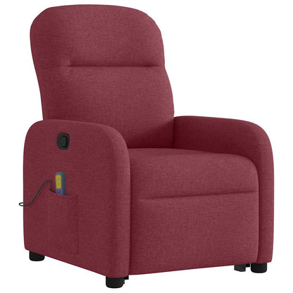 Poltrona de massagens reclin. elevatória tecido vermelho tinto