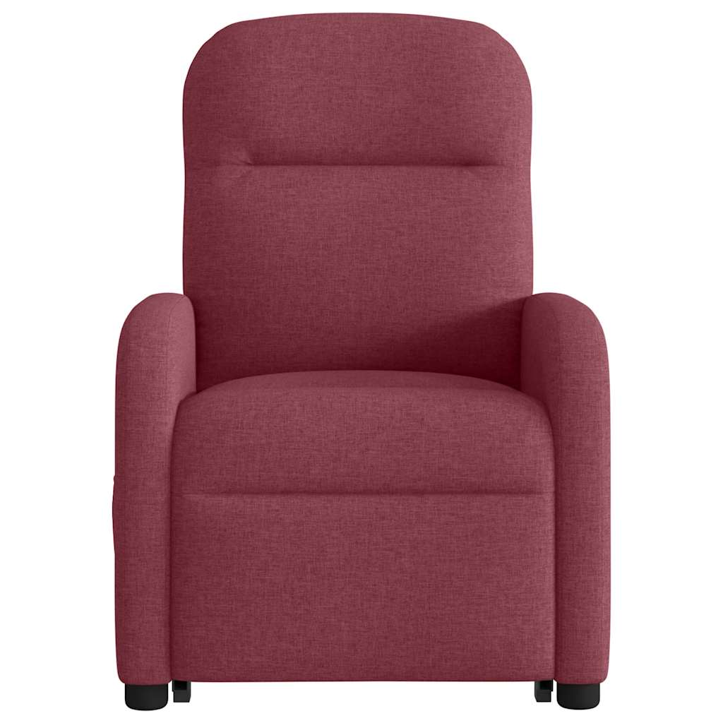 Poltrona de massagens reclin. elevatória tecido vermelho tinto