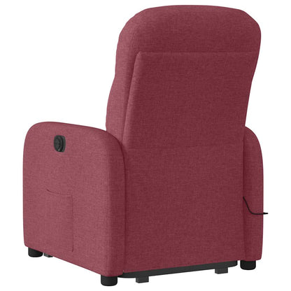 Poltrona de massagens reclin. elevatória tecido vermelho tinto