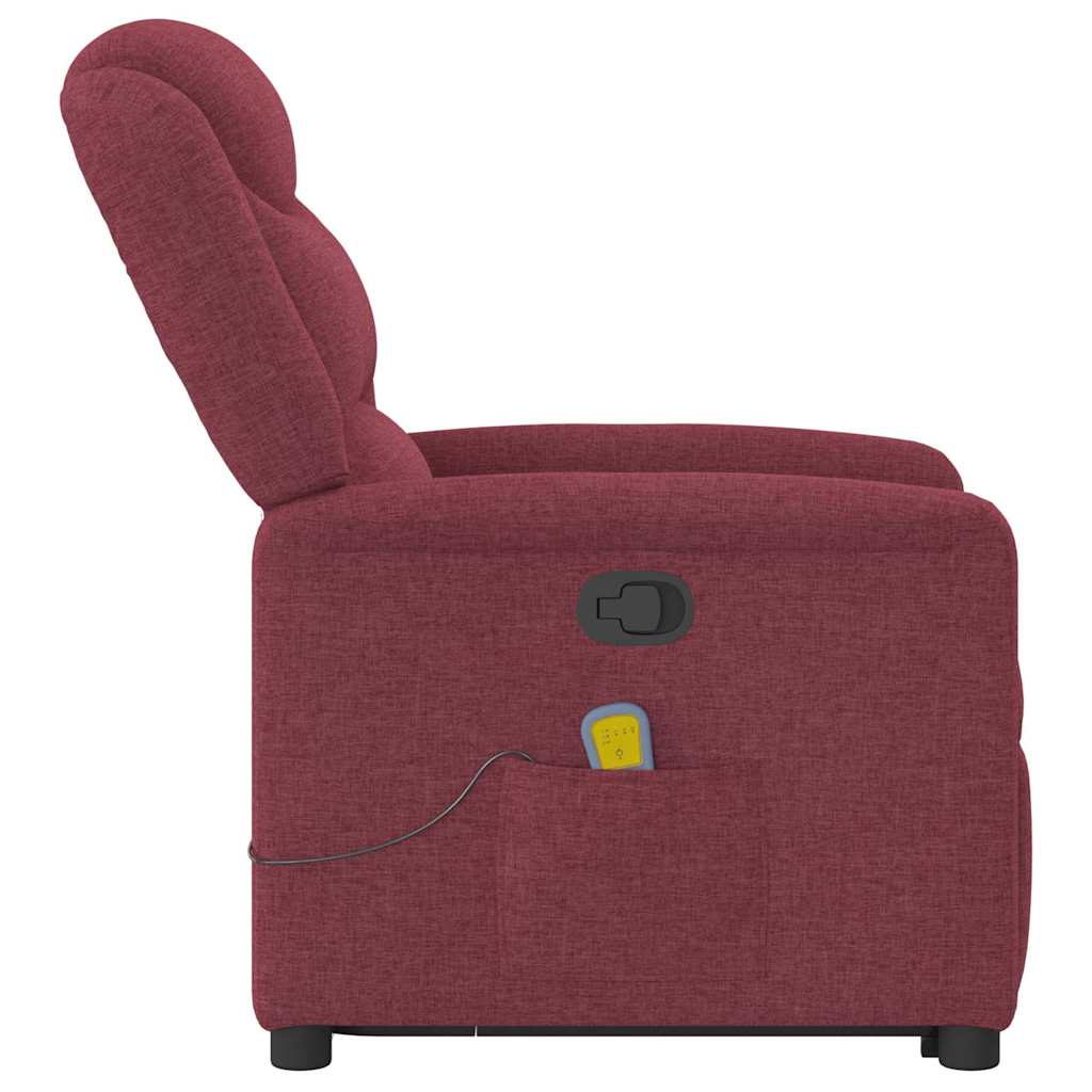 Poltrona de massagens reclin. elevatória tecido vermelho tinto