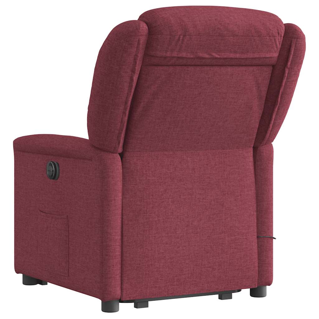 Poltrona de massagens reclin. elevatória tecido vermelho tinto