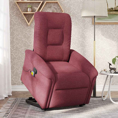 Poltrona de massagens reclin. elevatória tecido vermelho tinto