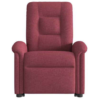 Poltrona de massagens reclin. elevatória tecido vermelho tinto