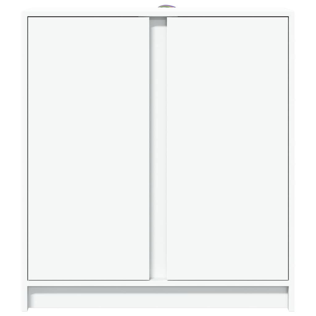 Aparador c/ luzes LED 77x34x85 cm derivados de madeira branco