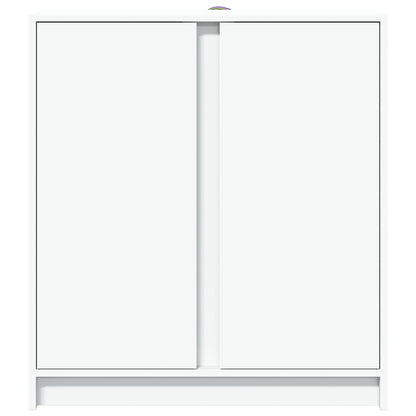 Aparador c/ luzes LED 77x34x85 cm derivados de madeira branco