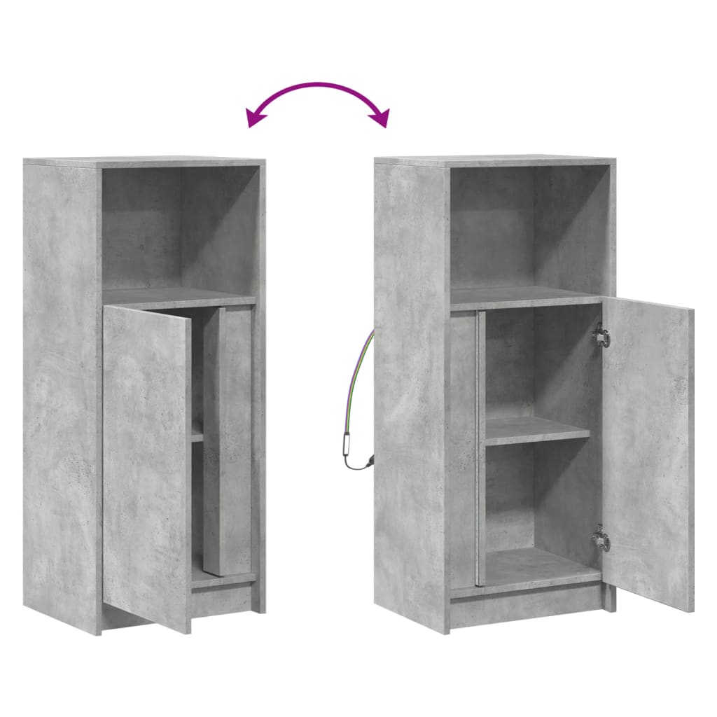Aparador 42,5x34x100 cm madeira processada cinza cimento
