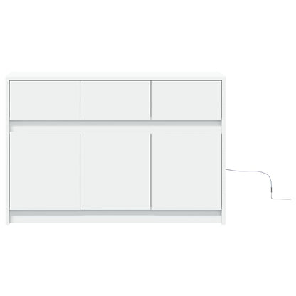 Móvel de TV com luzes LED derivados de madeira branco