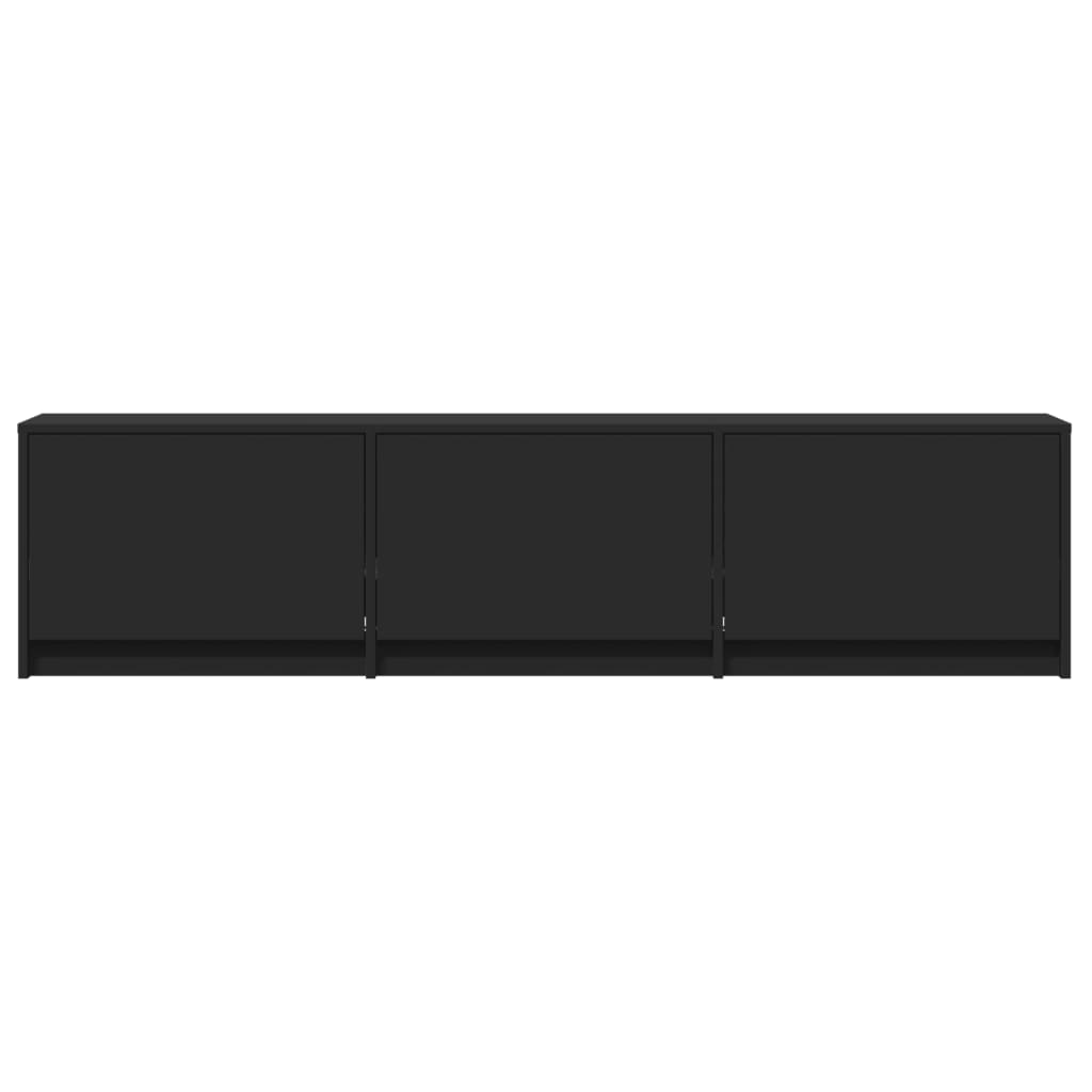 Móvel de TV You -  Com Luzes LED - Derivados de Madeira - Cor Preto - 165x34x40 cm (L x P x A)