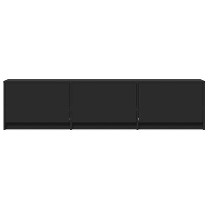 Móvel de TV You -  Com Luzes LED - Derivados de Madeira - Cor Preto - 165x34x40 cm (L x P x A)