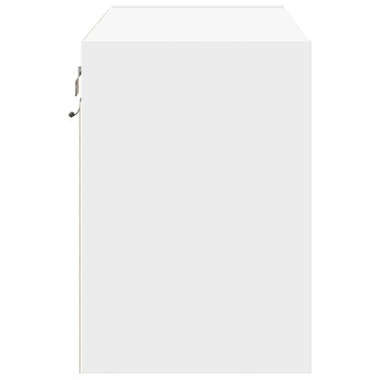 Móvel de parede para TV com luzes LED 80x31x45 cm branco