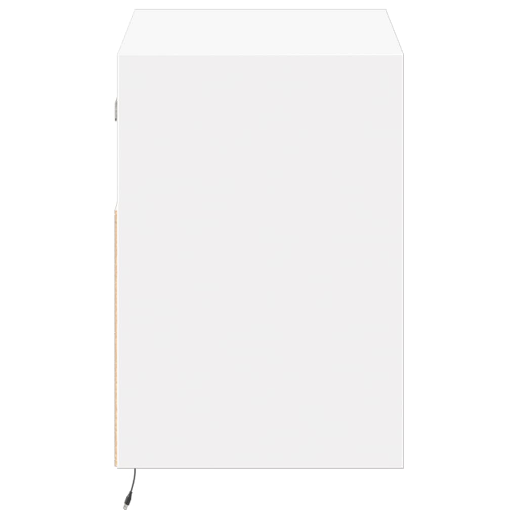 Móvel de parede para TV com luzes LED 80x31x45 cm branco