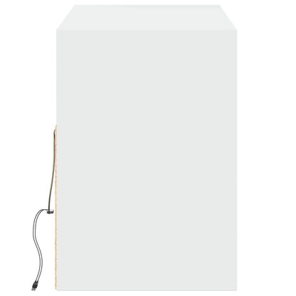 Móvel de parede para TV com luzes LED 130x31x45 cm branco