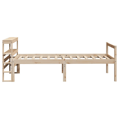 Cama para idosos com cabeceira 75x190 cm pinho maciço