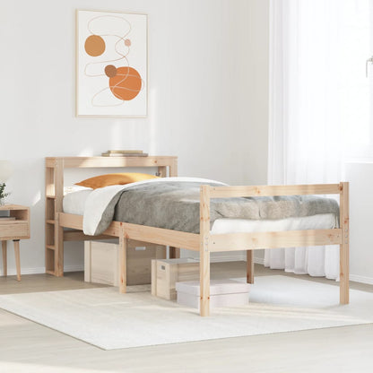 Cama para idosos com cabeceira 75x190 cm pinho maciço