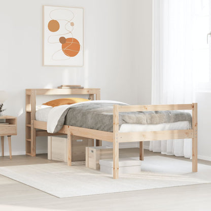 Cama para idosos com cabeceira 90x190 cm pinho maciço