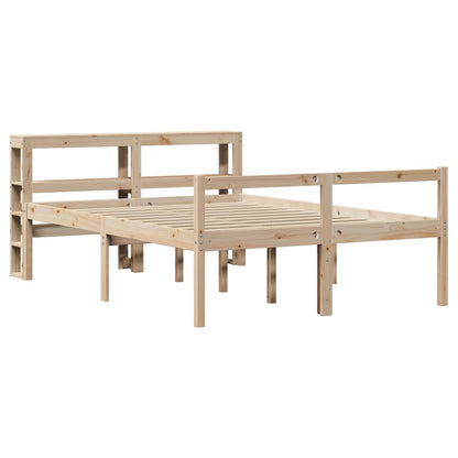 Cama para idosos com cabeceira 135x190 cm pinho maciço