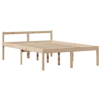 Cama para idosos com cabeceira 135x190 cm pinho maciço