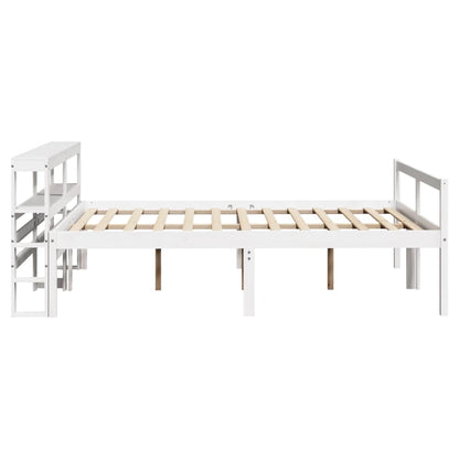 Cama para idosos com cabeceira 140x200 cm pinho maciço branco