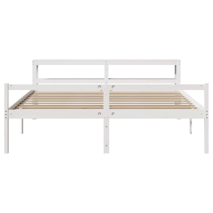 Cama para idosos com cabeceira 180x200 cm pinho maciço branco