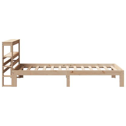 Estrutura de cama com cabeceira 75x190 cm pinho maciço