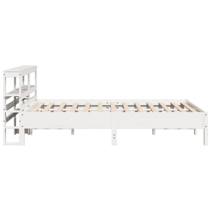 Cama sem colchão 150x200 cm madeira de pinho maciça branco