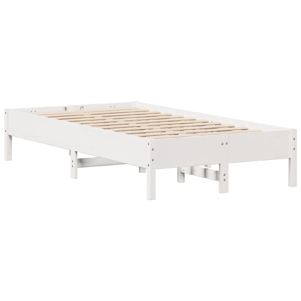 Cama sem colchão 90x200 cm madeira de pinho maciça branco