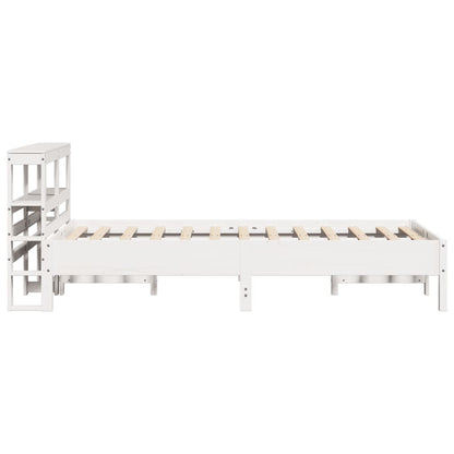 Cama sem colchão 120x190 cm madeira de pinho maciça branco