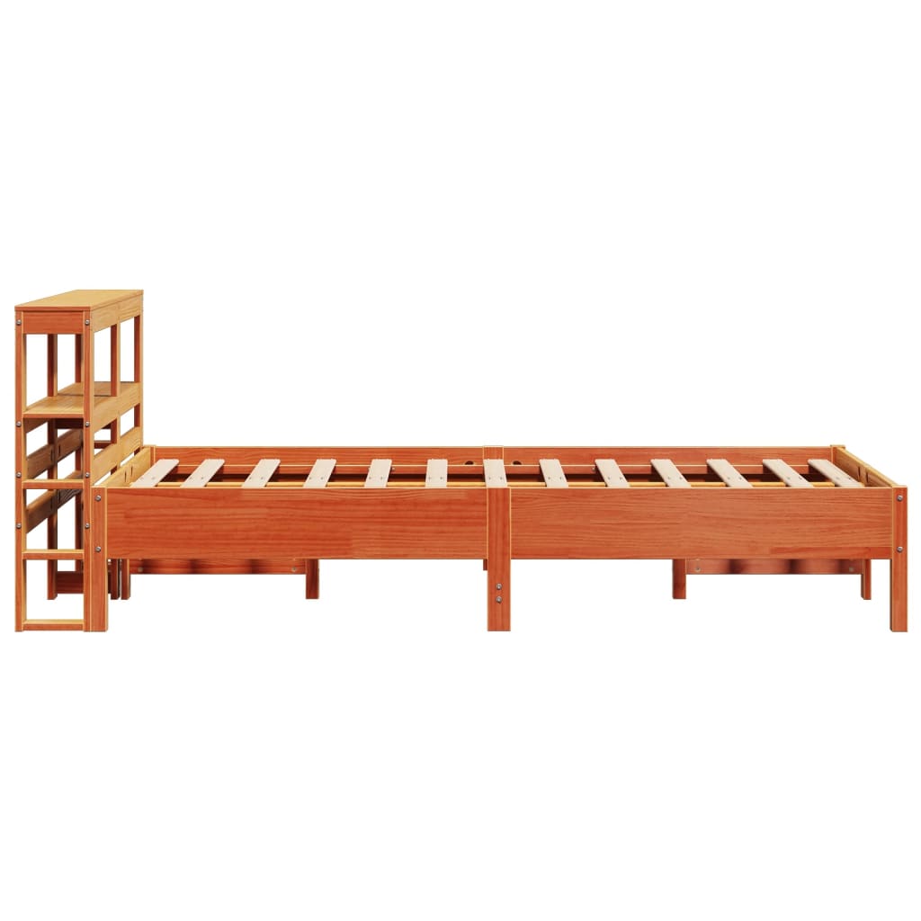 Cama sem colchão 90x190 cm madeira de pinho maciça castanho-mel