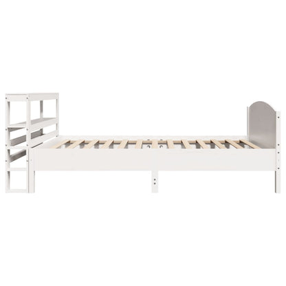 Cama sem colchão 75x190 cm madeira de pinho maciça branco