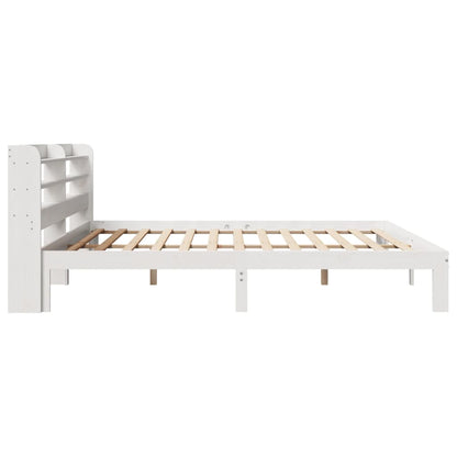 Estrutura de cama com cabeceira 180x200cm pinho maciço branco