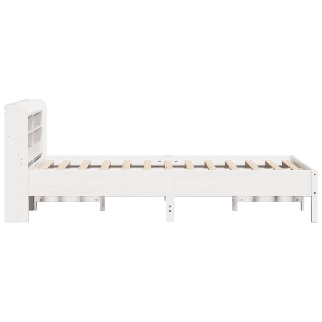 Cama sem colchão 90x200 cm madeira de pinho maciça branco