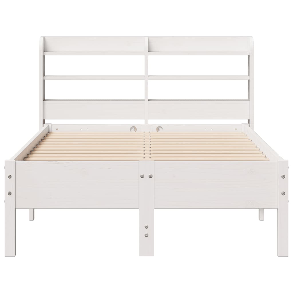 Cama sem colchão 90x190 cm madeira de pinho maciça branco