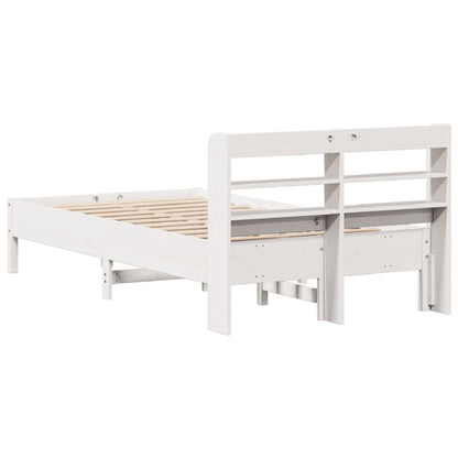 Cama sem colchão 90x190 cm madeira de pinho maciça branco