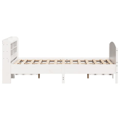 Cama sem colchão 120x190 cm madeira de pinho maciça branco