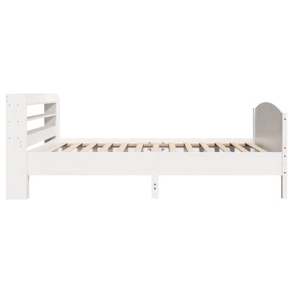 Cama sem colchão 75x190 cm madeira de pinho maciça branco