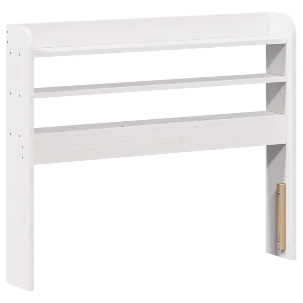 Estrutura de cama com cabeceira 90x190 cm pinho maciço branco