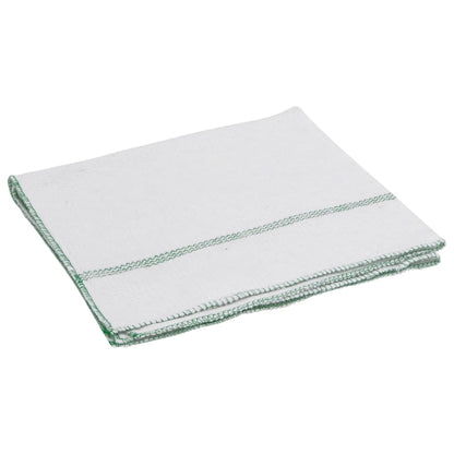 Panos para o chão 5 pcs 50x60 cm branco com riscas verdes