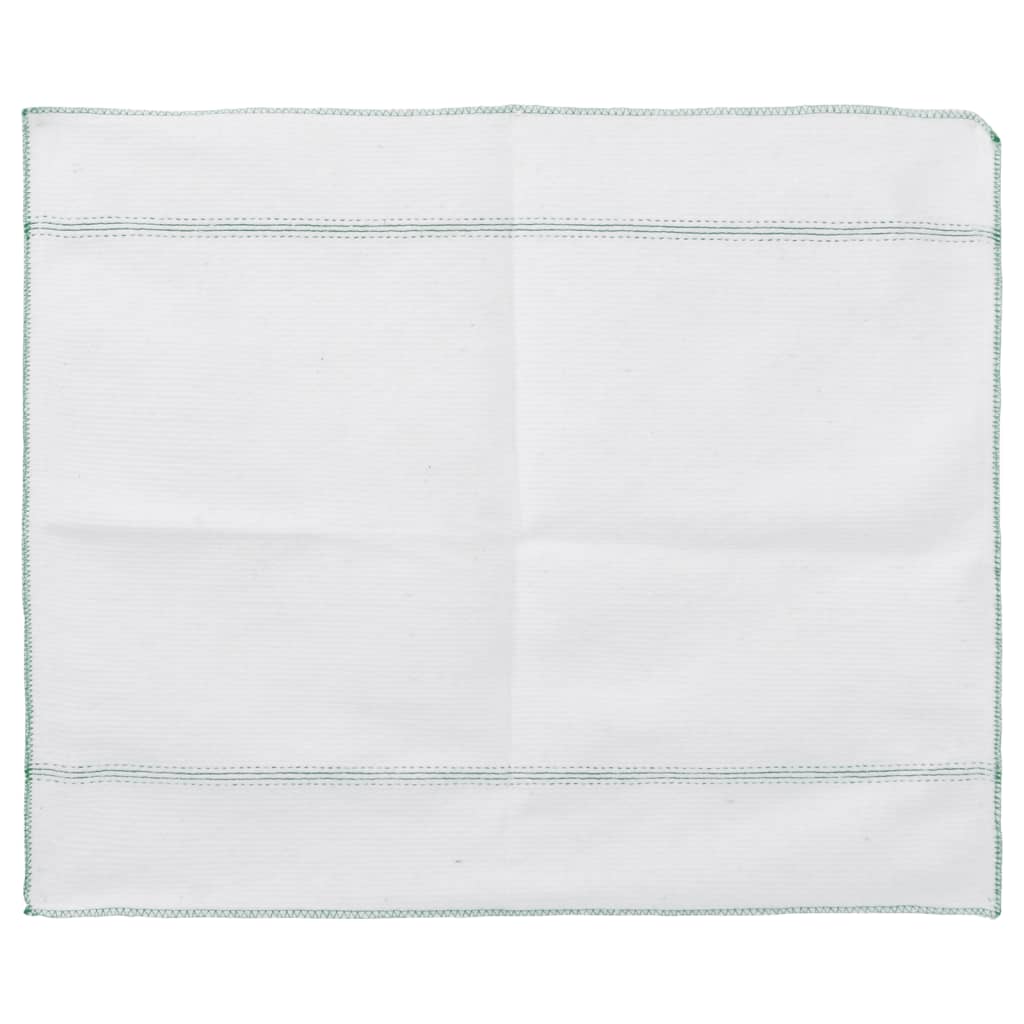 Panos para o chão 5 pcs 50x60 cm branco com riscas verdes