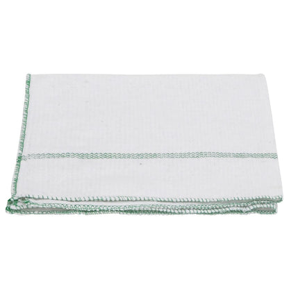 Panos para o chão 10 pcs 50x60 cm branco com riscas verdes