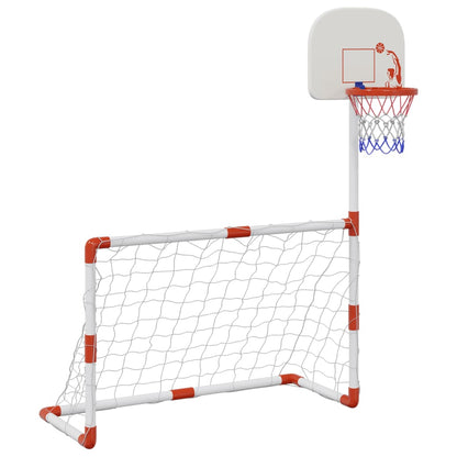 Conjunto de futebol e basquetebol infantil c/ bolas 98x50x70 cm