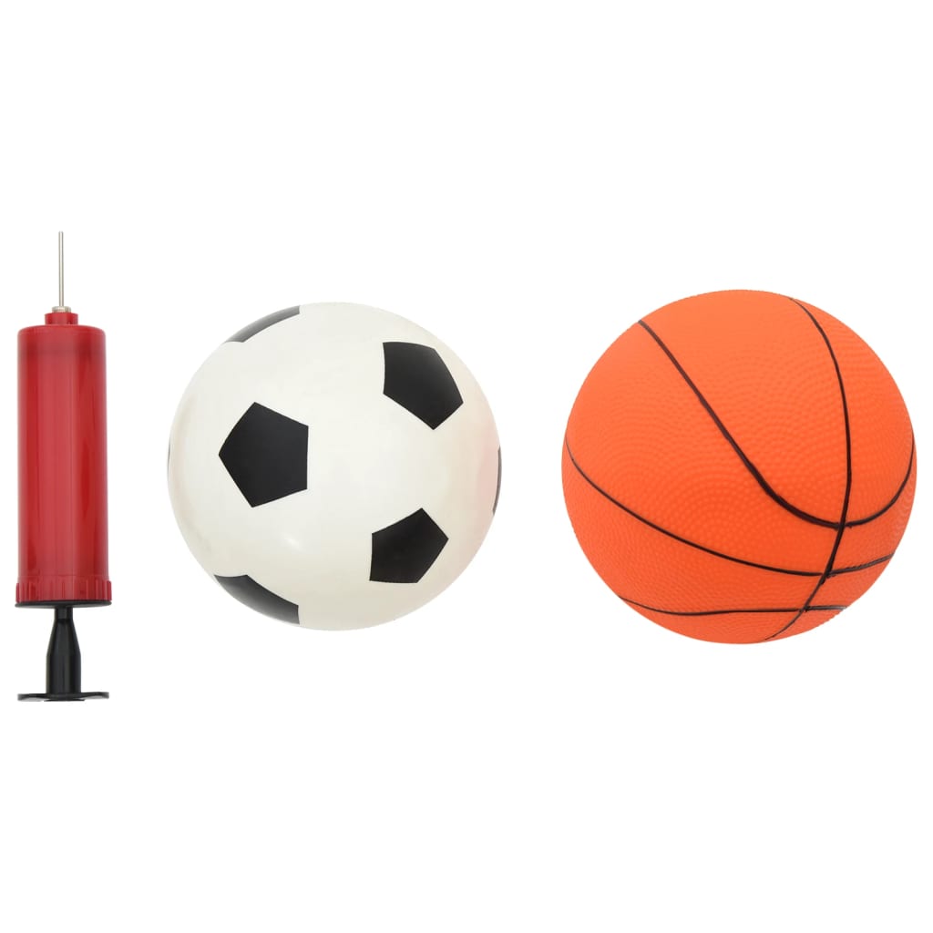 Conjunto de futebol e basquetebol infantil c/ bolas 98x50x70 cm