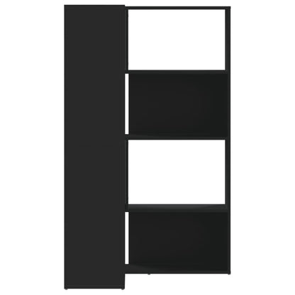 Estante canto 4 prateleiras 85x85x140 cm deriv. madeira preto