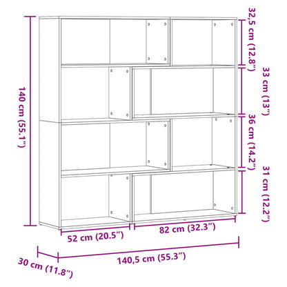 Estante canto 4 prateleiras 85x85x140 cm deriv. madeira preto