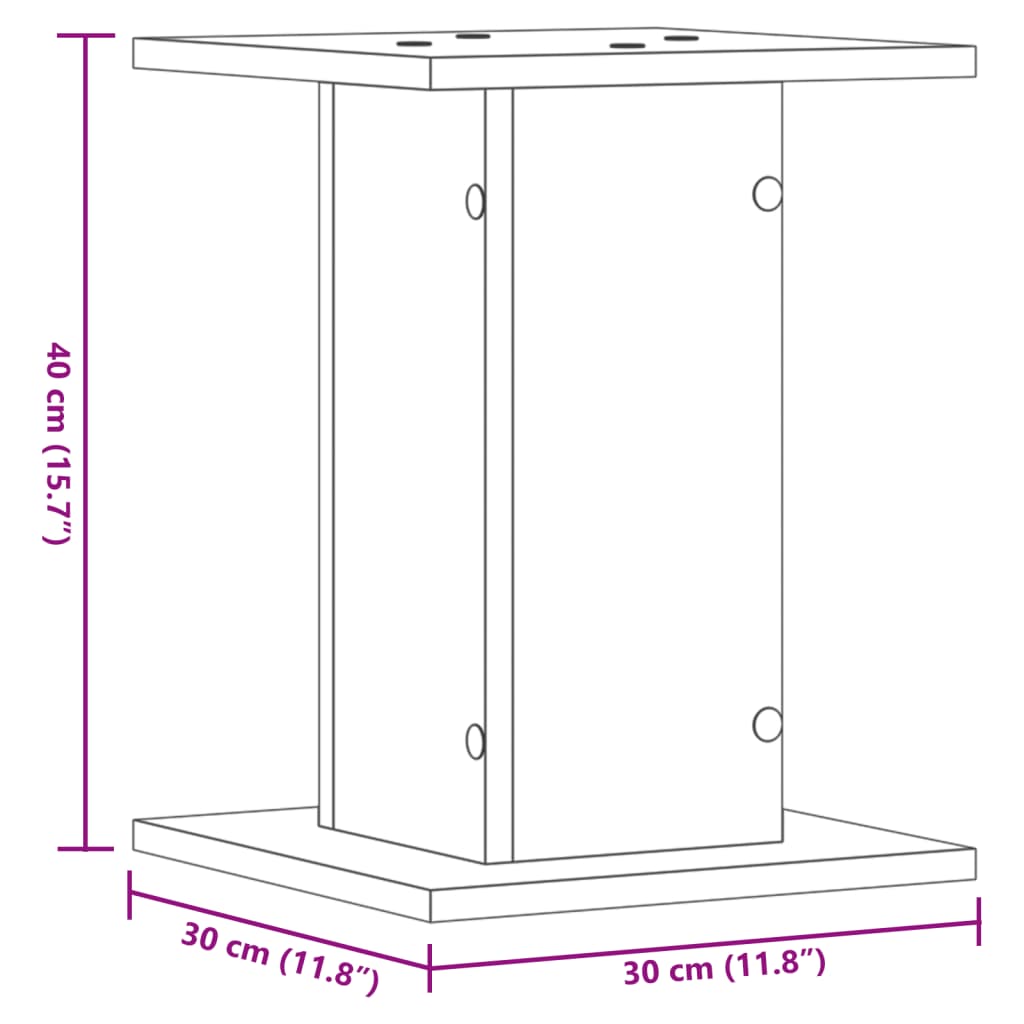 Suportes p/ plantas 2 pcs 30x30x40 cm derivados de madeira