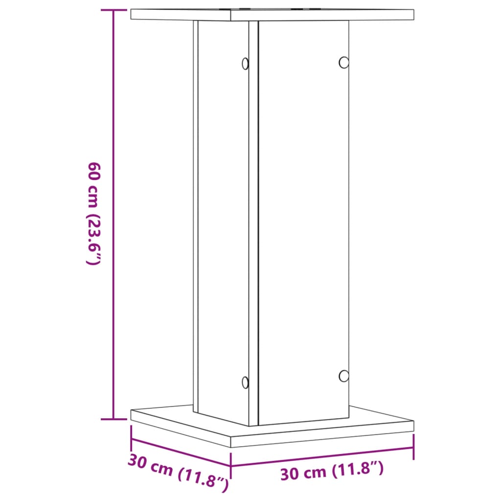 Suportes p/ plantas 2 pcs 30x30x60 cm derivados madeira