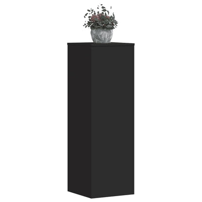 Suportes para plantas 2pcs 33x33x100 cm derivados madeira preto