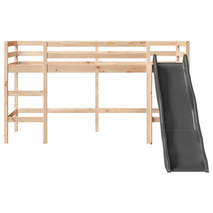 Cama alta para criança sem colchão 90x190 cm pinho maciço